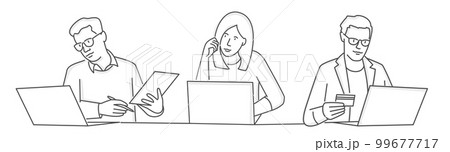 Business team working in office space. 99677717
