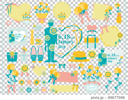 [2023] Stylish illustration set for Father's Day_A 99677996
