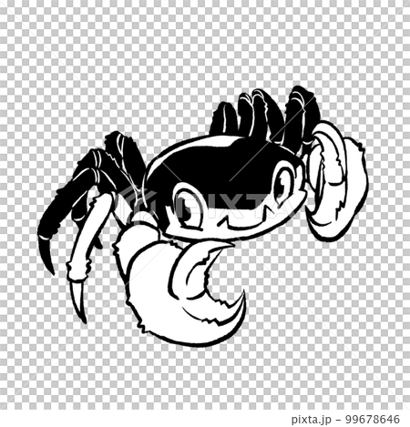 crab illustration single color 99678646