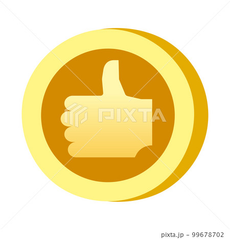Icon Hand Thumb Up shape. Gambling symbol, object. Vector illustration 99678702