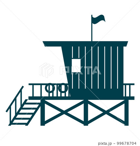 Lifeguard Tower icon. Station beach building illustration 99678704