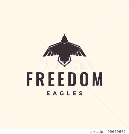 freedom flying launch bird eagle carnivore modern simple polygon logo design vector icon freedom flying launch bird eagle carnivore modern simple polygon logo design vector icon 99679672