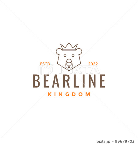 mascot animal cartoon cute bear king crown kingdom castle legend line logo design vector icon mascot animal cartoon cute bear king crown kingdom castle legend line logo design vector icon 99679702