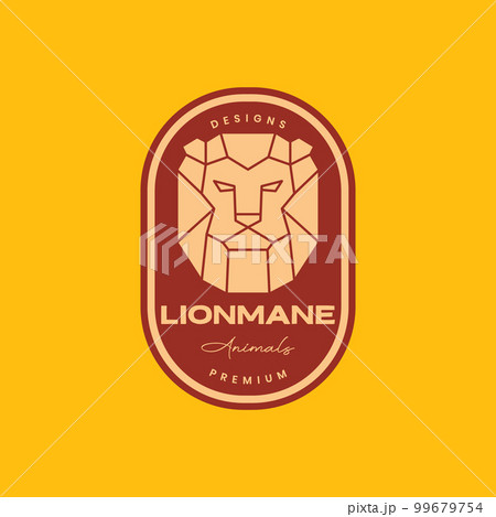 animal beast savanna lion mane polygonal badge vintage logo design vector icon animal beast savanna lion mane polygonal badge vintage logo design vector icon 99679754