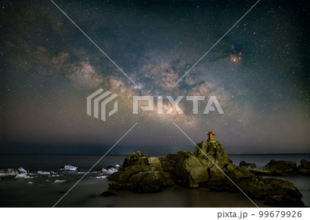 茨城県北茨城市 天妃山の春の天の川 茨城県北茨城市 天妃山の春の天の川 99679926