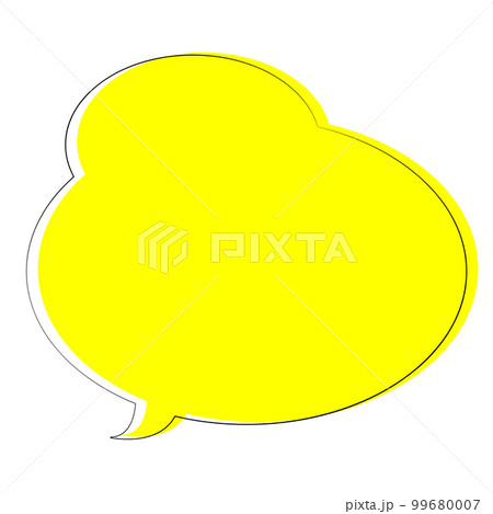 可愛い手書き風の黄色い吹き出し 可愛い手書き風の黄色い吹き出し 99680007
