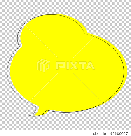 可愛的手寫黃色語音氣泡 可愛的手寫黃色語音氣泡 99680007
