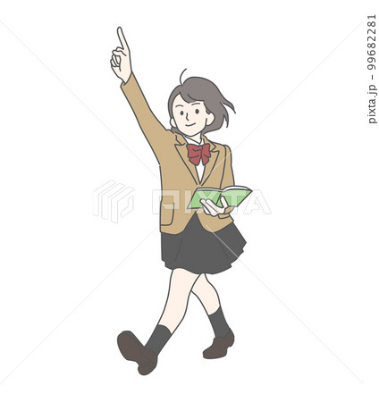 ナンバーワン、トップを目指して進むイメージの女子高生・女子中学生 99682281