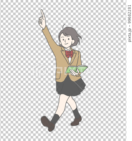ナンバーワン、トップを目指して進むイメージの女子高生・女子中学生 99682281