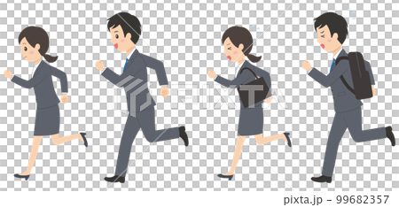 奔跑的男人和女人 99682357