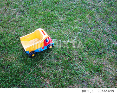 Photo on theme of plastic large children's toy truck Photo on theme of plastic large children's toy truck 99683649