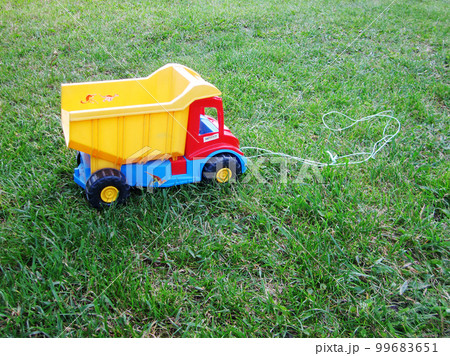 Photo on theme of plastic large children's toy truck Photo on theme of plastic large children's toy truck 99683651