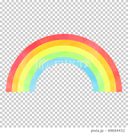 Illustration material Rainbow watercolor illustration 99684432