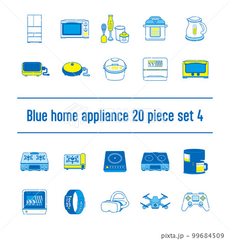 青い家電のイラスト20点セットno.4 99684509