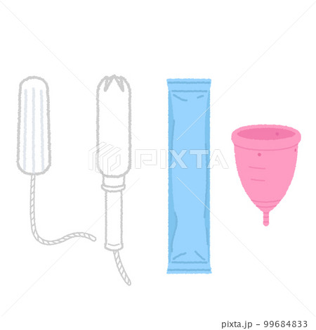 タンポン・月経カップのイラスト 99684833
