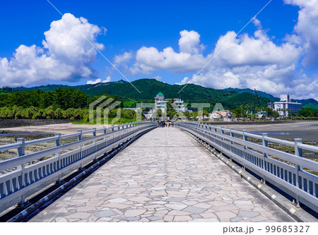 九州本土と青島を結ぶ弥生橋（宮崎県宮崎市） 99685327
