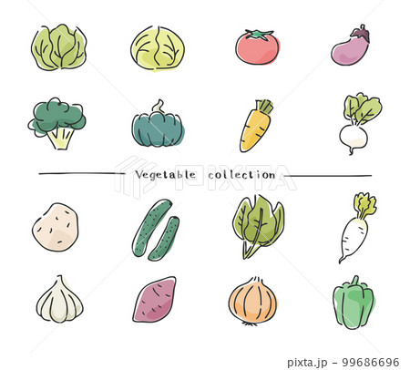 野菜のイラストセット 99686696