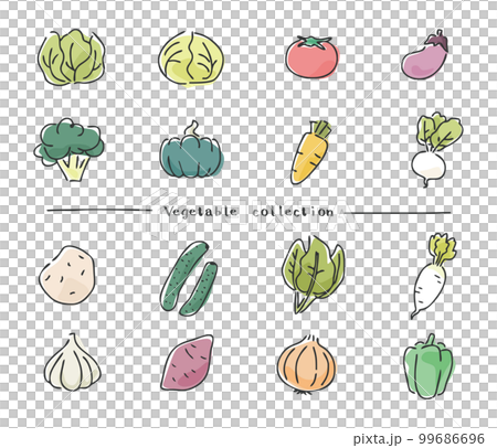 野菜のイラストセット 99686696