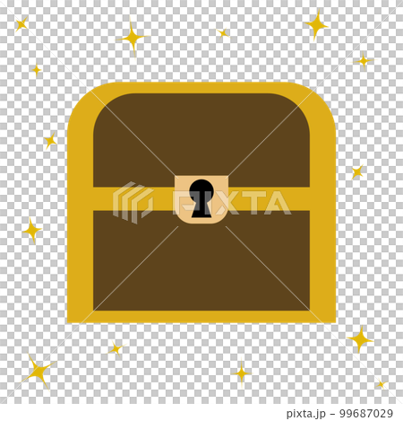 Illustration of a simple treasure chest 99687029
