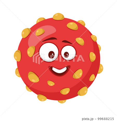 Vector illustration of a Hepatovirus A virus in cartoon style isolated on white background 99688215