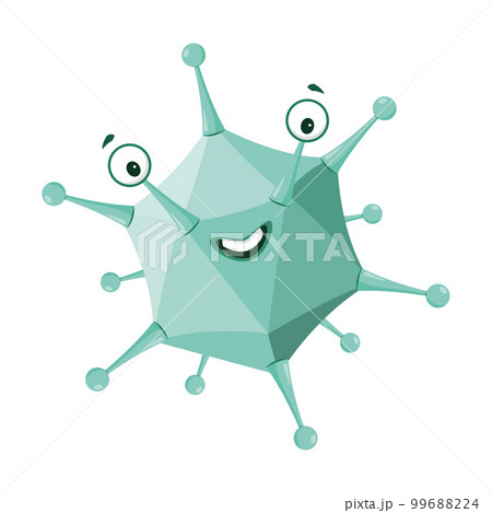Vector illustration of an Adenovirus in cartoon style isolated on white background 99688224