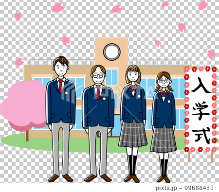 入学式の中高生 入学式の中高生 99688431