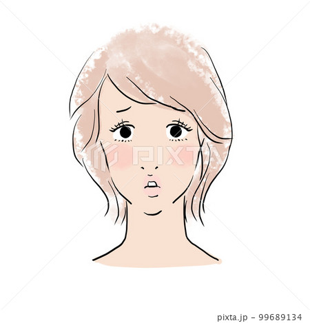 スキンケアイメージ　日焼けした肌に悩む女性 99689134