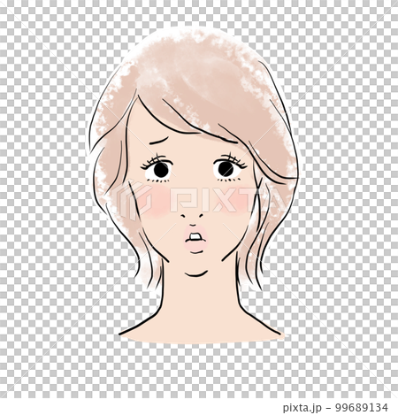 スキンケアイメージ　日焼けした肌に悩む女性 99689134