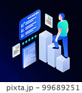 Way to a new job. Vector Illustration 99689251