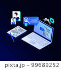 Search for new CVs, Find new resumes. Vector Illustration 99689252