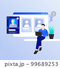 Recruitment Illustration. Recruiter hiring new employees. 99689253