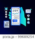 Application for a recruiting manager. Vector Illustration 99689254