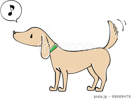 楽しそうな犬のイラスト 楽しそうな犬のイラスト 99689478
