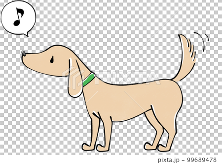 楽しそうな犬のイラスト 楽しそうな犬のイラスト 99689478