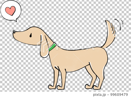 Illustration of a happy dog 99689479