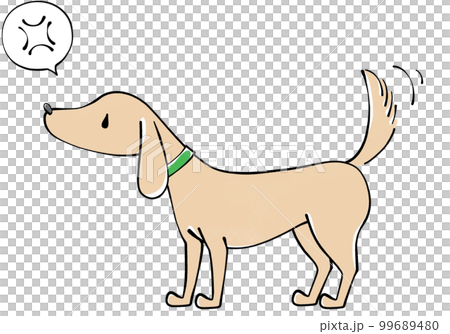 Illustration of an angry dog 99689480