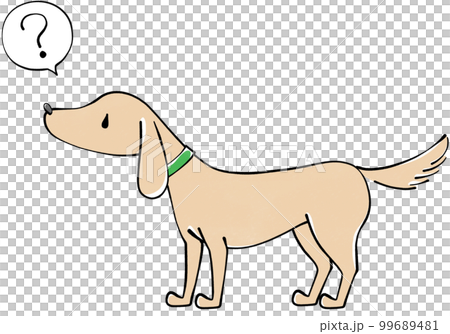 首をかしげる犬のイラスト 首をかしげる犬のイラスト 99689481