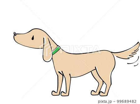 尻尾を振る犬のイラスト 99689482
