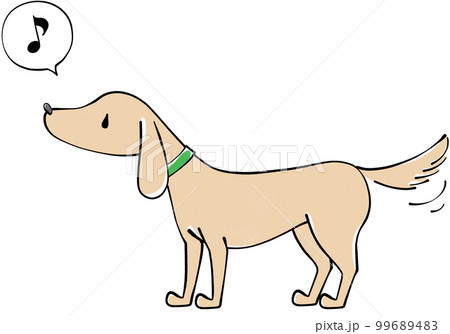 楽しそうな犬のイラスト 楽しそうな犬のイラスト 99689483