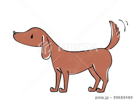 尻尾を振る犬のイラスト 尻尾を振る犬のイラスト 99689489