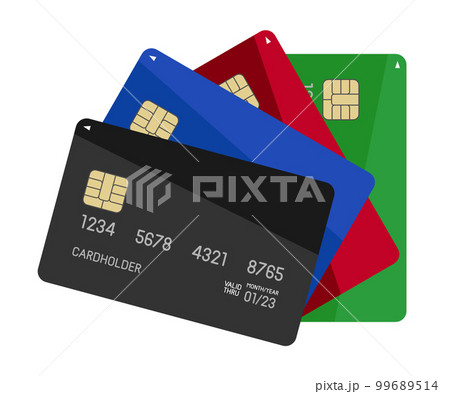 4色のクレジットカードセット 99689514