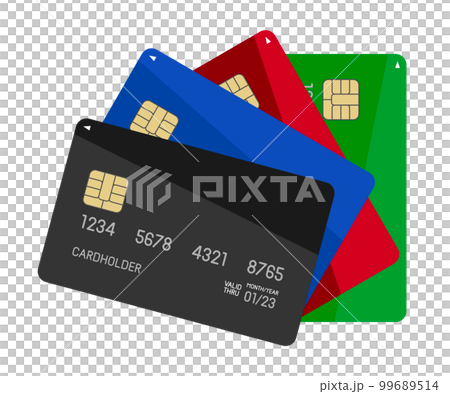 4色のクレジットカードセット 99689514