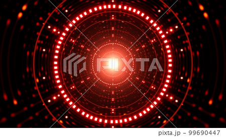 Glowing Red Dotted Light Tunnel 99690447