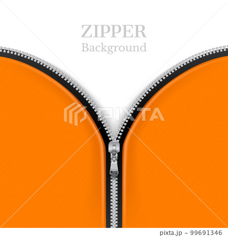 Orange Zipper Clasp Background Orange Zipper Clasp Background 99691346
