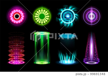 Neon Hologram Portals Set Neon Hologram Portals Set 99691348