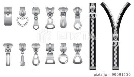 Silver Zipper Latch Set 99691550