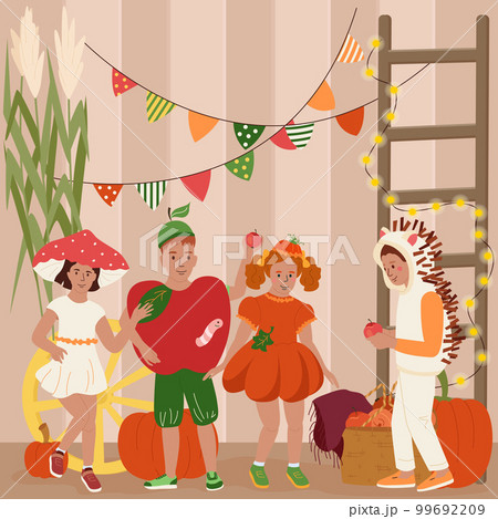 Kids At Harvest Festival Party 99692209