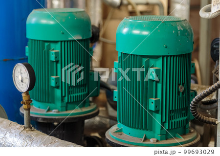 Electric pump with manometer. Pump station in the 99693029