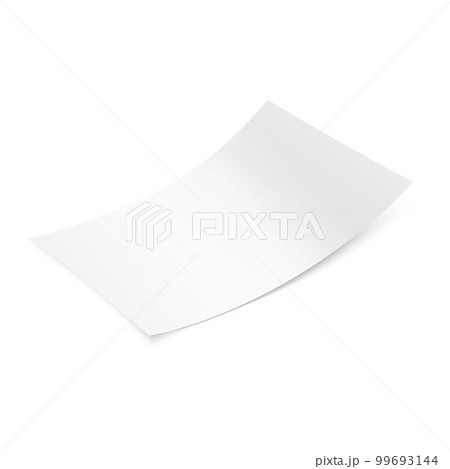 3d closeup of paper sheet. Vector image of page 3d closeup of paper sheet. Vector image of page 99693144