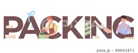 Packing Flat Text Composition 99693871